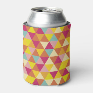 Enfriador De Latas Triángulos del multicolor del polígono en forma