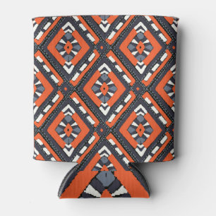 Enfriador De Latas Tribal Africano: Chevron Aztec Seamless.