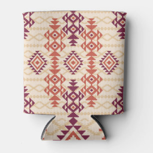Enfriador De Latas Tribal geométrica: Patrón étnico sin mar