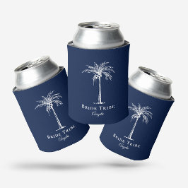 Enfriador De Latas Tribu de la Novia Palma Blanca Azul Marino
