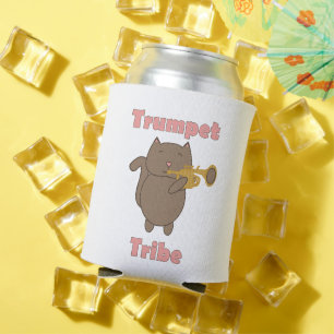Enfriador De Latas Tribu de la Trompeta Gato de Dibujos Animados