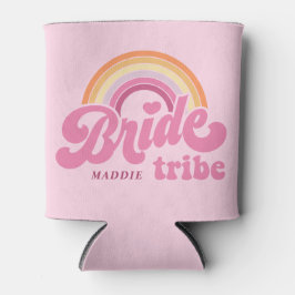 Enfriador De Latas Tribu de novias arcoiris retro personalizada