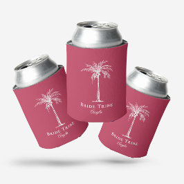 Enfriador De Latas Tribu de novias Magenta moderna Personalizado del