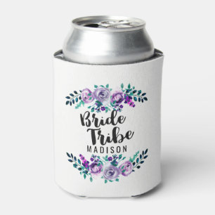 Enfriador De Latas Tribuna de novias Boda de floral de menta y morado