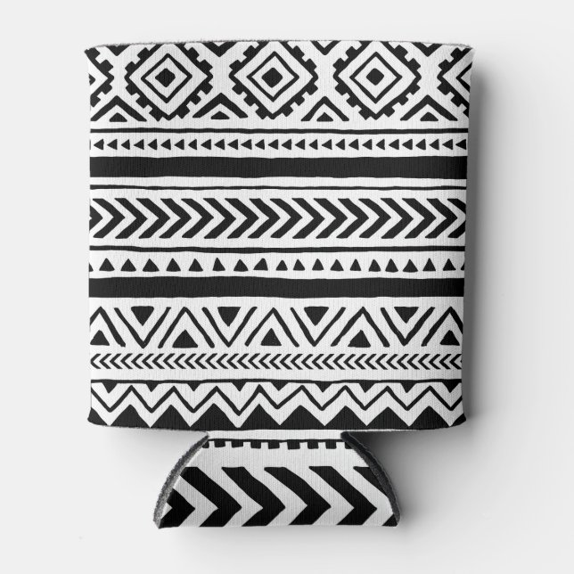 Enfriador De Latas Tribus étnicas: Patrón hecho a mano (Anverso)