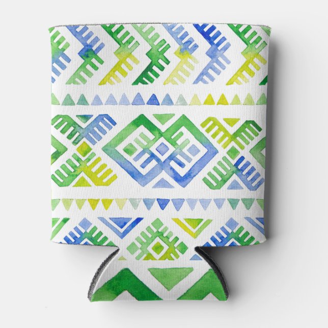 Enfriador De Latas Tributo a Navajo: la tribu acuarela (Anverso)