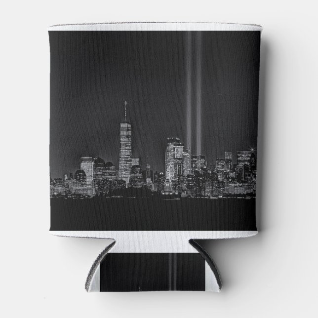 Enfriador De Latas tributo del 11 de setiembre en luces NYC (Anverso)