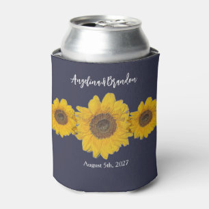 Enfriador De Latas trío de girasol para bodas no2