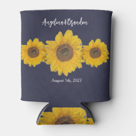 Enfriador De Latas trío de girasol para bodas no2