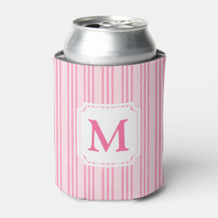 Enfriador De Latas Triple banda rosa   Monograma Cabana