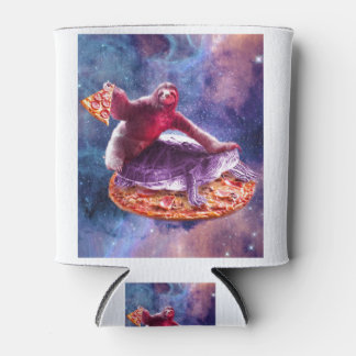Enfriador De Latas Trippy Space Sloth Turtle - Sloth Pizza