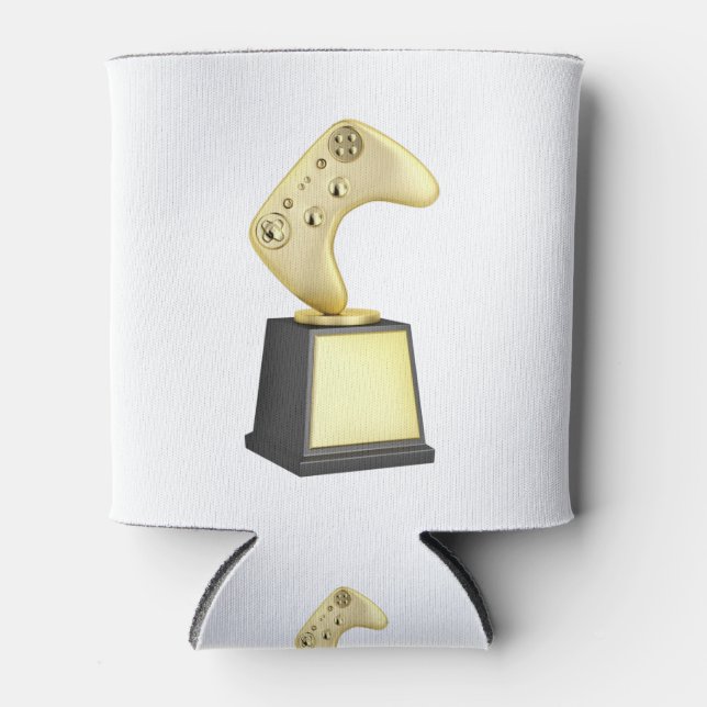 Enfriador De Latas Trofeo de videojuegos de oro (Anverso)