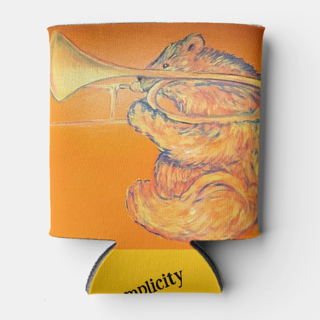 Enfriador De Latas Trombona: Oso y Conejo (Anverso)