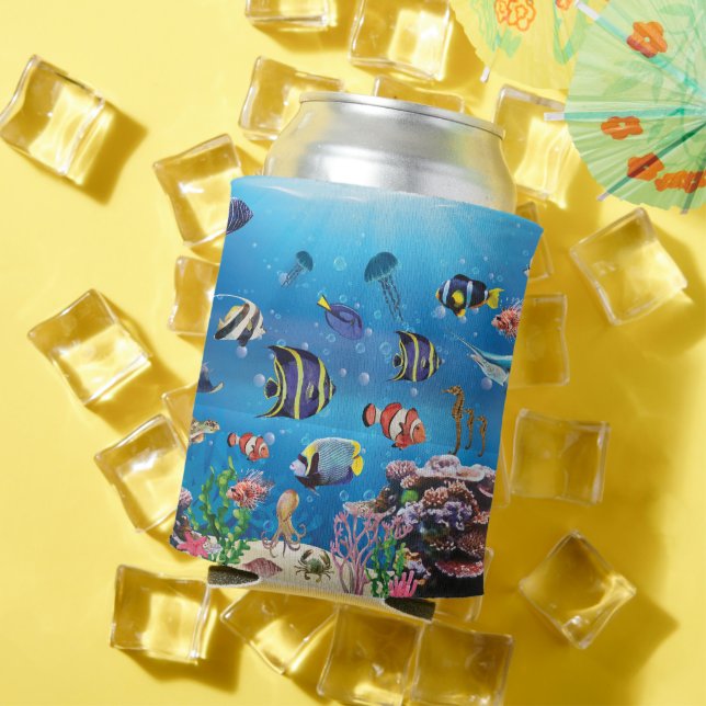 Enfriador De Latas Tropical Fish swimming Seabed (Verano in situ)