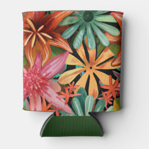 Enfriador De Latas tropical/hawaiano/floral/floral