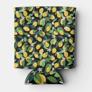 Enfriador De Latas Trópico de limón amarillo, sin costuras.