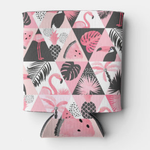 Enfriador De Latas Trópico de retazos: sandía de Flamingo sin soldadu