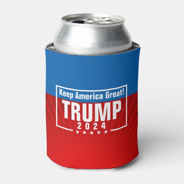 Enfriador De Latas Trump 2024 mantiene a Estados Unidos como marco de (Lata Anverso)