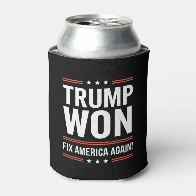 Enfriador De Latas Trump ganó el premio MAGA Trump 2024 para arreglar (Lata Anverso)