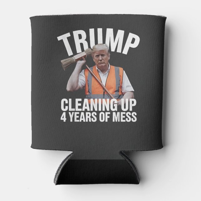 Enfriador De Latas Trump limpia basurero durante 4 años (Anverso)
