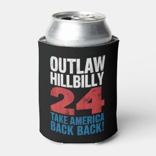 Enfriador De Latas Trump Vance 2024 Fuera de la Ley Hillbilly Bandera