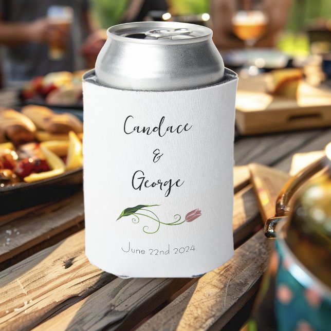 Enfriador De Latas Tulip Floral rosa (Subido por el creador)