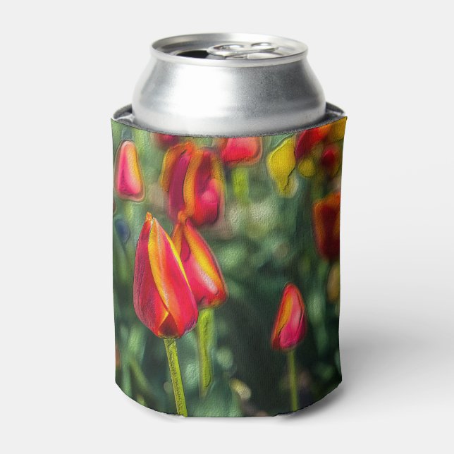 Enfriador De Latas Tulip Garden Textured (Lata Anverso)