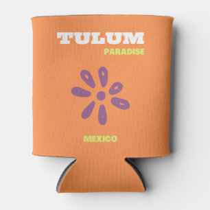 Enfriador De Latas Tulum, México, Viajes, Arte Retro, Naranja