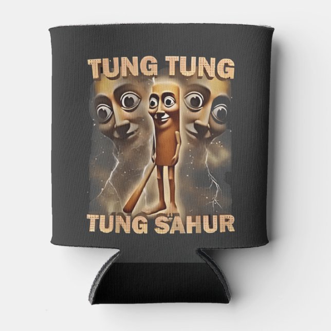 Enfriador De Latas Tung tung tung sahur Brainrot Meme (Anverso)