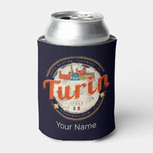 Enfriador De Latas Turín Piedmont Retro Skyline Pasta de cosecha ital