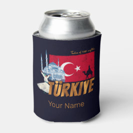 Enfriador De Latas Türkiye Istanbul Vintage Flag Turkey Souvenir