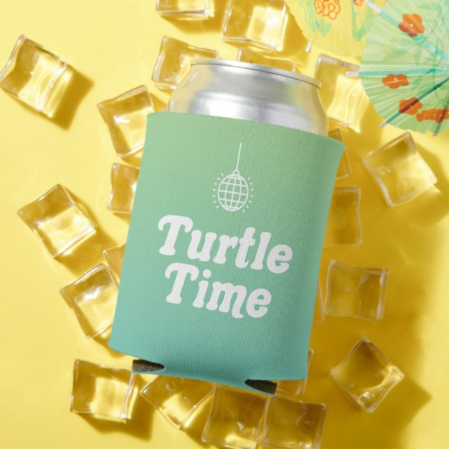 Enfriador De Latas Turtle Time Coozie (Verano in situ)