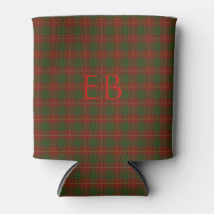 Enfriador De Latas Tus iniciales en Bruce Clan tartan
