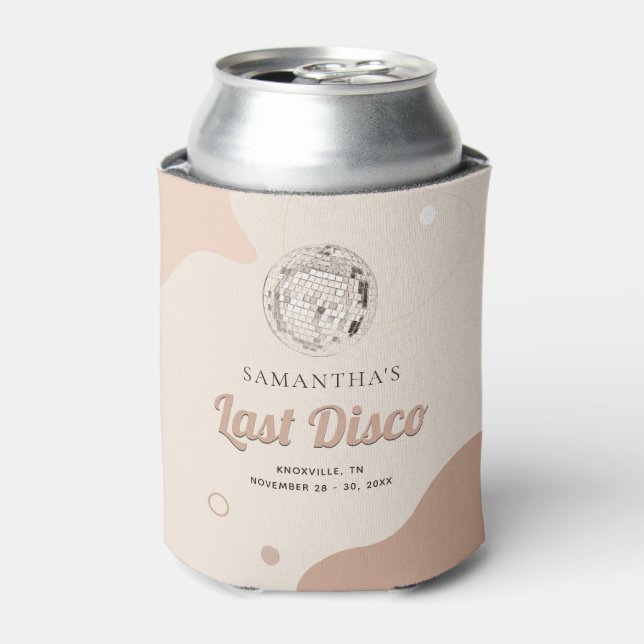 Enfriador De Latas Última Fiesta de Soltera Retro Disco (Lata Anverso)