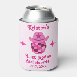 Enfriador De Latas Última rodeo rosada discoteca Bachelorette