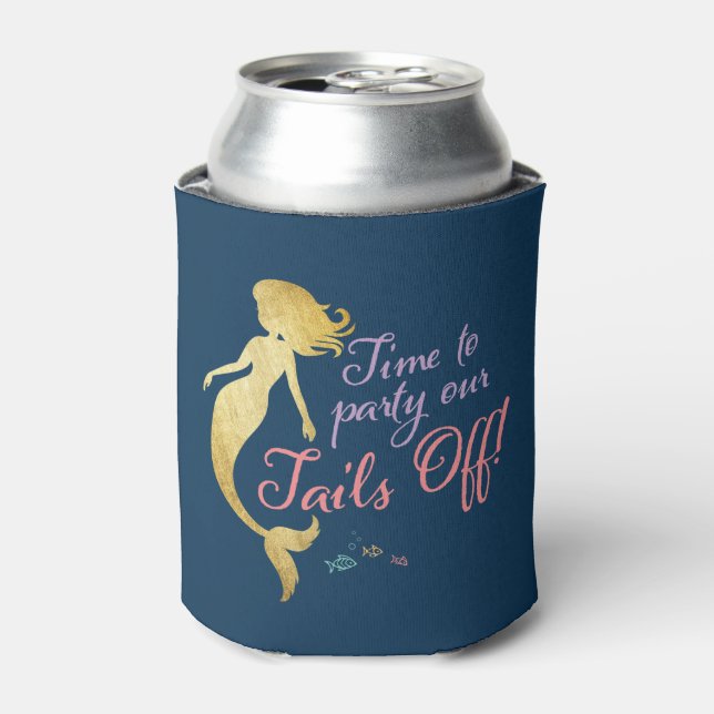 Enfriador De Latas Última solapa sirena soltera Koozie (Lata Anverso)