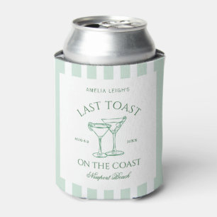 Enfriador De Latas Última tostada en la soltera azul de Coast Beach