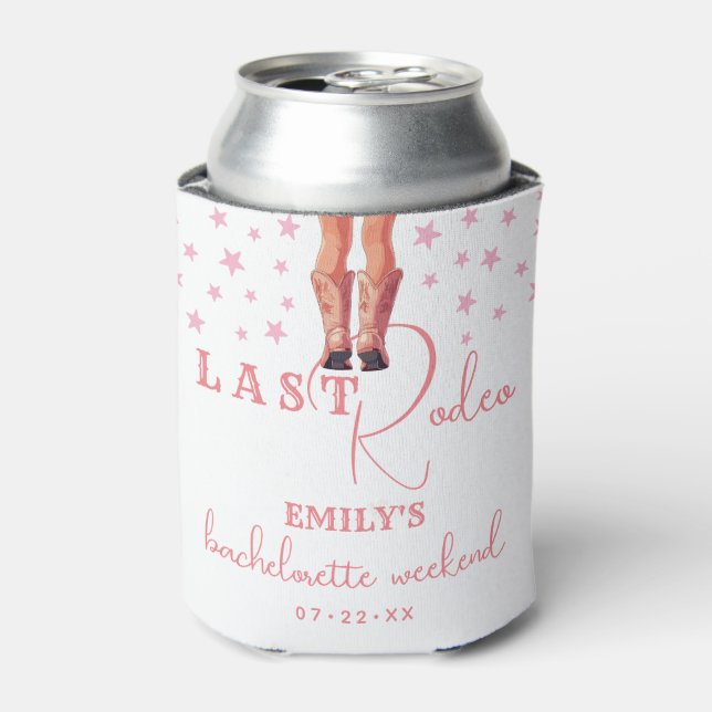 Enfriador De Latas Último fin de semana de Bachelorette de Rodeo (Lata Anverso)