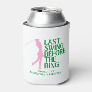 Enfriador De Latas Último Golf Swing de Soltera Rosa Verde