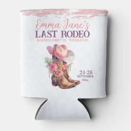 Enfriador De Latas Último Rodeo de Vaquera Rosa Despedida de Soltera