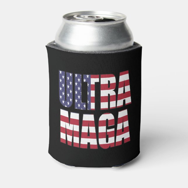 Enfriador De Latas Ultra MAGA Trump Supporter 💡 grande de nuevo EE.U (Reverso de la lata)