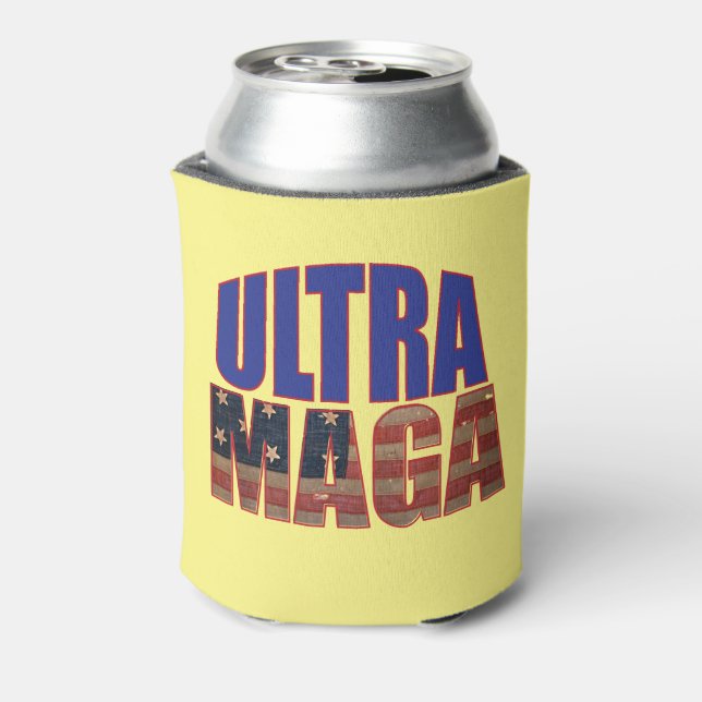 Enfriador De Latas Ultra MAGA Trump Supporter 💡 grande de nuevo EE.U (Reverso de la lata)