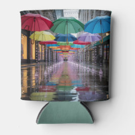Enfriador De Latas Umbrellas Rain Street Can Sleeve