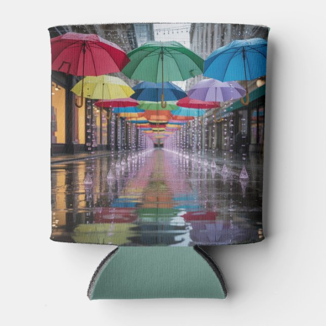 Enfriador De Latas Umbrellas Rain Street Can Sleeve (Anverso)