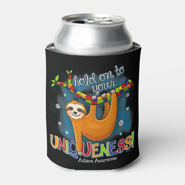 Enfriador De Latas Un conjunto de autismo perezoso se aferra a tus si (Lata Anverso)
