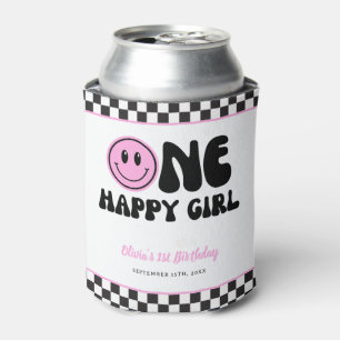 Enfriador De Latas Un feliz Chica Rosa Feliz Cumpleaños