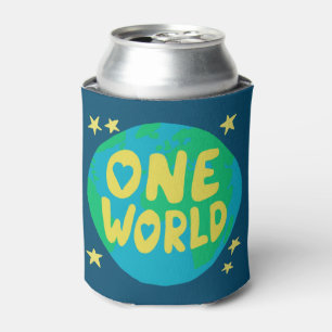 Enfriador De Latas UN MUNDO Unidad Mundial Paz Tierra