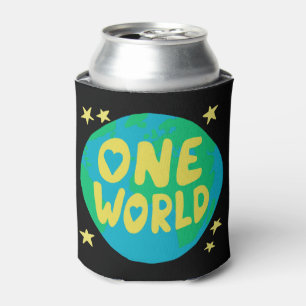 Enfriador De Latas UN MUNDO Unidad Mundial Paz Tierra