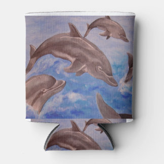 Enfriador De Latas Un pote de delfines juguetones