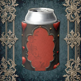 Enfriador De Latas Un toque gótico, corazones y conexión eterna.